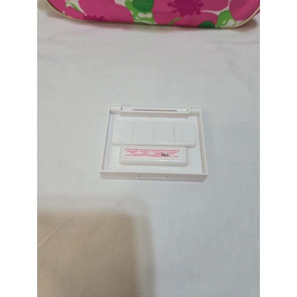 Lilly Pulitzer Estee Lauder Makeup Cosmetic Bag Case Make Up Pouch Zip Pink NEW